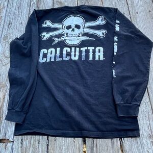 Black Skull Graphic Long Sleeve Tee